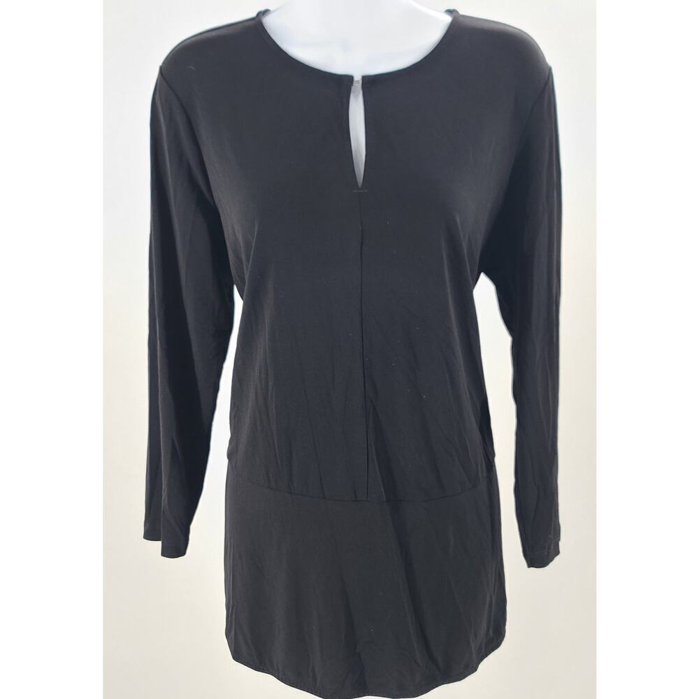Lauren Ralph Lauren women's boxy tunic blouse black Size Large Career office